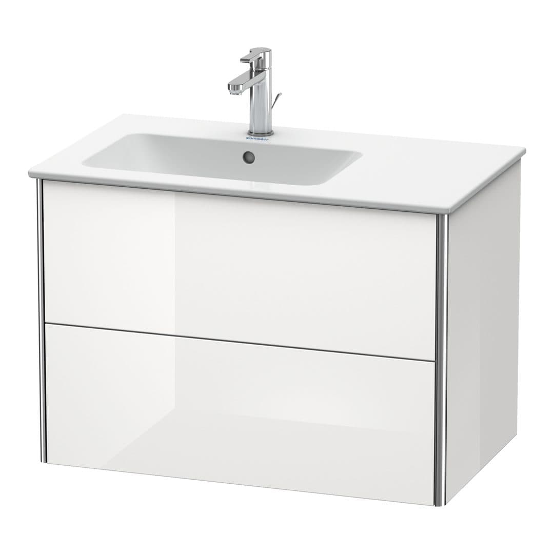 Duravit XSquare – Έπιπλο Νιπτήρα – 810 mm, 2 συρτάρια, νιπτήρας αριστερά – White High Gloss, Decor (XS417602222)