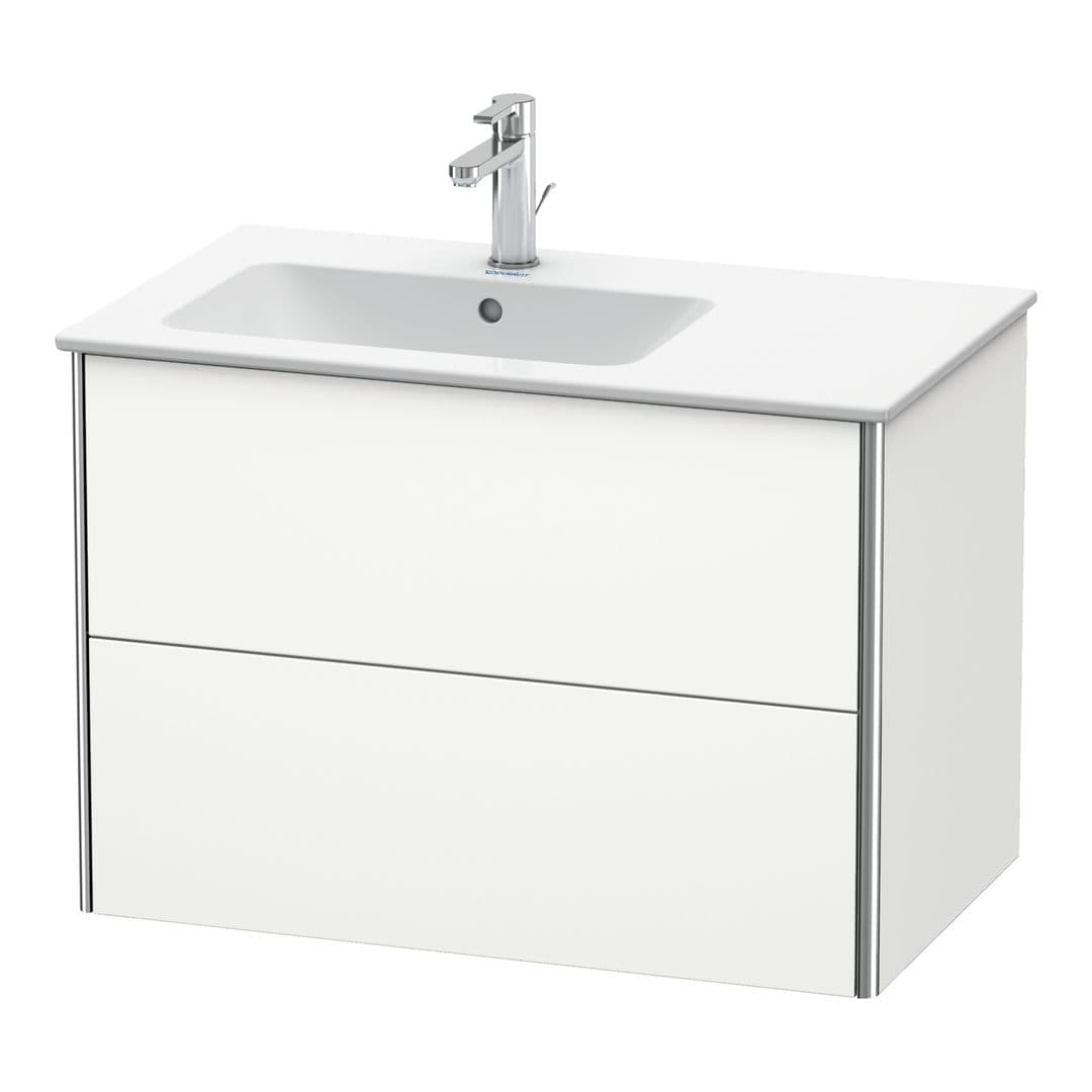 Duravit XSquare – Έπιπλο Νιπτήρα – 810 mm, 2 συρτάρια, νιπτήρας αριστερά – White Satin Matt, Lacquer (XS417603636)