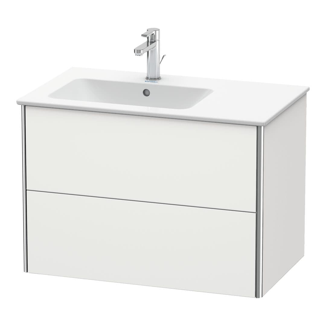 Duravit XSquare – Έπιπλο Νιπτήρα – 810 mm, 2 συρτάρια, νιπτήρας αριστερά – Nordic white Satin Matt, Lacquer (XS417603939)