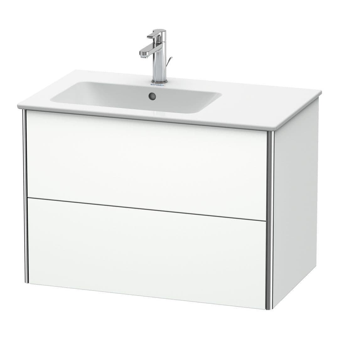 Duravit XSquare – Έπιπλο Νιπτήρα – 810 mm, 2 συρτάρια, νιπτήρας αριστερά – White Super Matt, Decor (XS417608484)