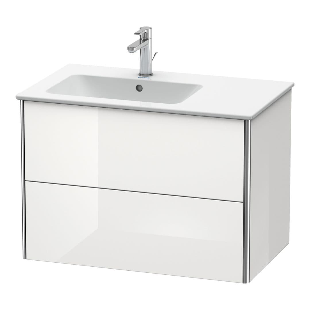 Duravit XSquare – Έπιπλο Νιπτήρα – 810 mm, 2 συρτάρια, νιπτήρας αριστερά – White High Gloss, Lacquer (XS417608585)