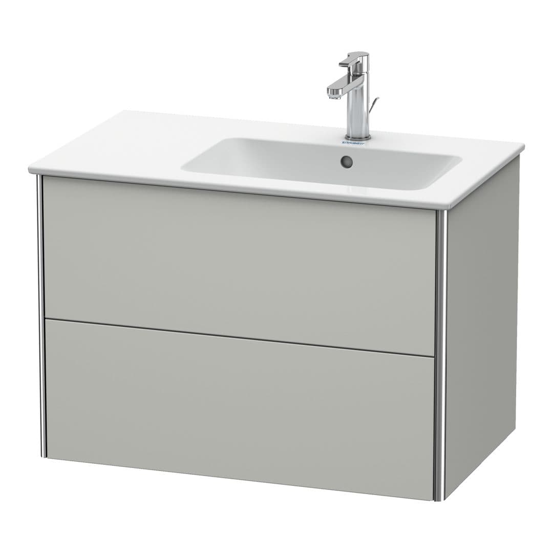 Duravit XSquare – Έπιπλο Νιπτήρα – 810 mm, 2 συρτάρια, νιπτήρας δεξιά – Concrete grey Matt, Decor (XS417700707)