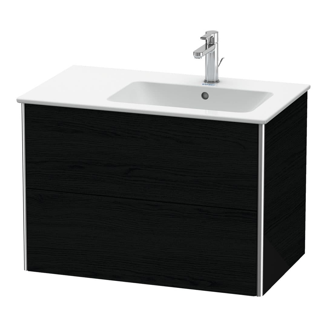 Duravit XSquare – Έπιπλο Νιπτήρα – 810 mm, 2 συρτάρια, νιπτήρας δεξιά – Black oak Matt, Decor (XS417701616)