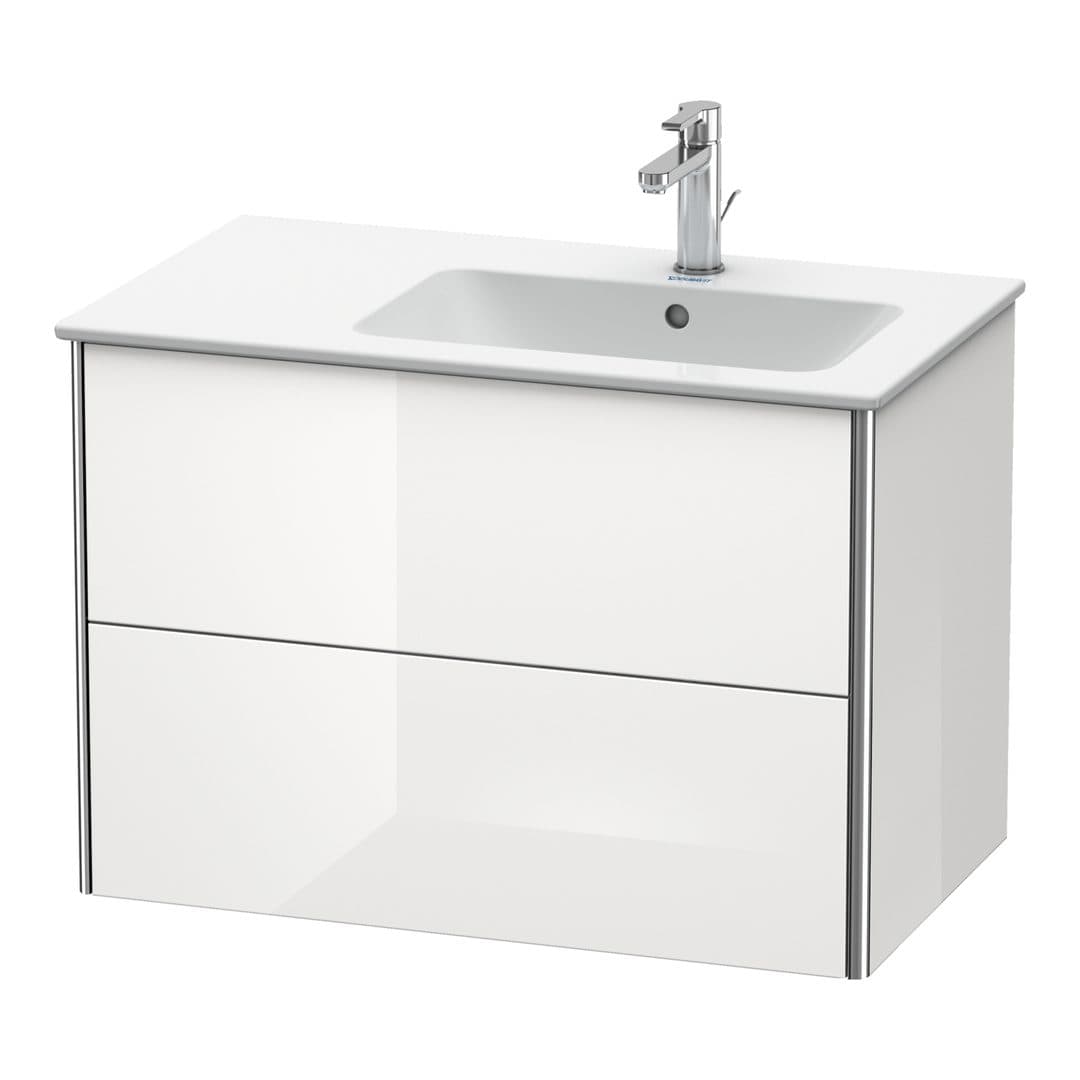 Duravit XSquare – Έπιπλο Νιπτήρα – 810 mm, 2 συρτάρια, νιπτήρας δεξιά – White High Gloss, Decor (XS417702222)