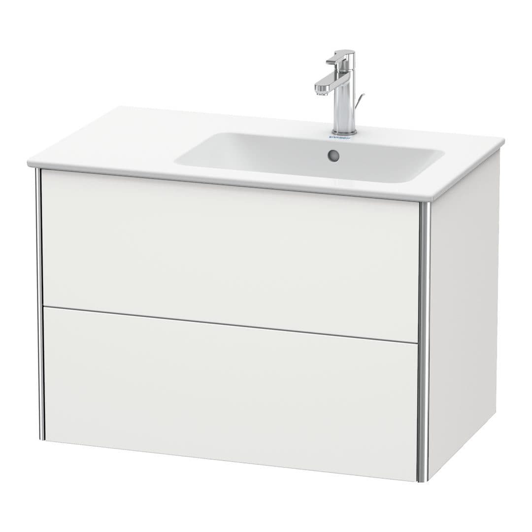 Duravit XSquare – Έπιπλο Νιπτήρα – 810 mm, 2 συρτάρια, νιπτήρας δεξιά – Nordic white Satin Matt, Lacquer (XS417703939)