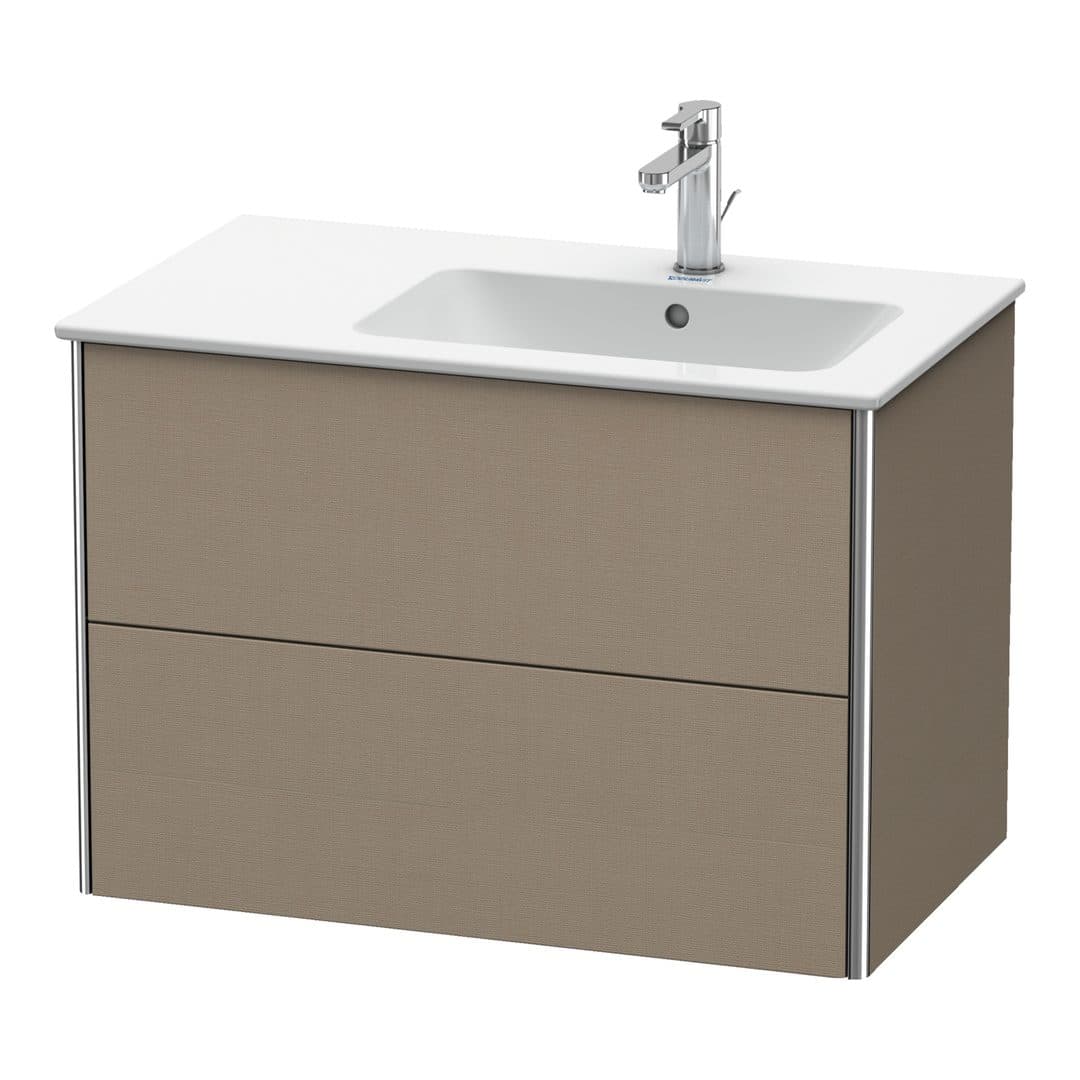Duravit XSquare – Έπιπλο Νιπτήρα – 810 mm, 2 συρτάρια, νιπτήρας δεξιά – Linen Matt, Decor (XS417707575)
