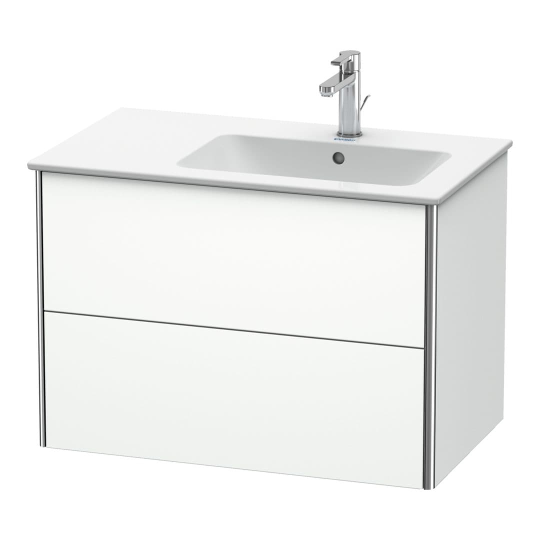 Duravit XSquare – Έπιπλο Νιπτήρα – 810 mm, 2 συρτάρια, νιπτήρας δεξιά – White Super Matt, Decor (XS417708484)