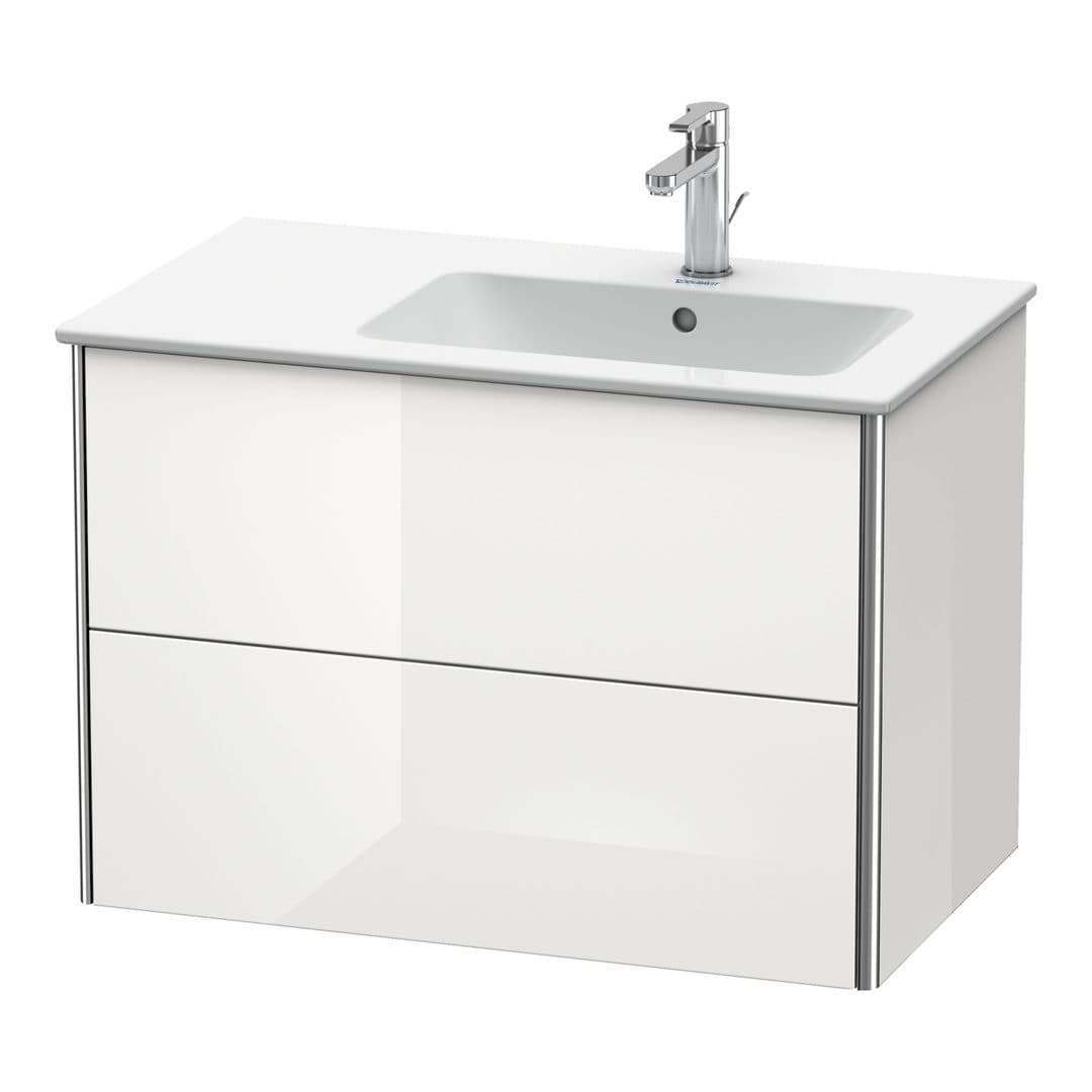Duravit XSquare – Έπιπλο Νιπτήρα – 810 mm, 2 συρτάρια, νιπτήρας δεξιά – White High Gloss, Lacquer (XS417708585)