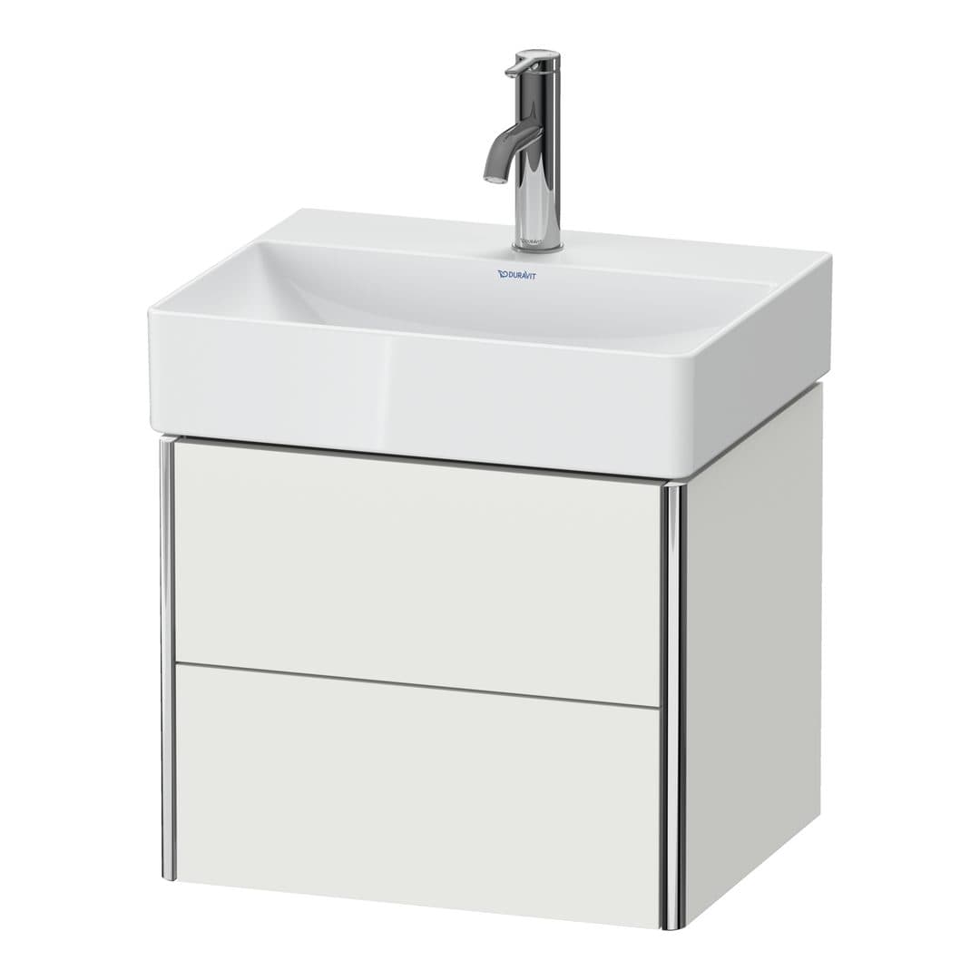 Duravit XSquare – Έπιπλο Νιπτήρα – 484 mm, 2 συρτάρια, νιπτήρας κέντρο, Compact – Nordic white Satin Matt, Lacquer (XS430503939)
