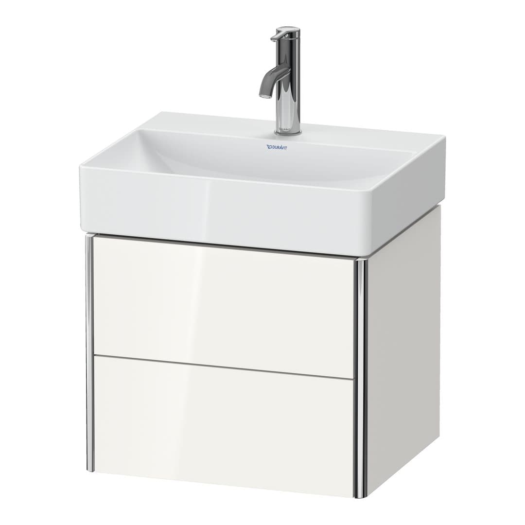 Duravit XSquare – Έπιπλο Νιπτήρα – 484 mm, 2 συρτάρια, νιπτήρας κέντρο, Compact – White High Gloss, Lacquer (XS430508585)