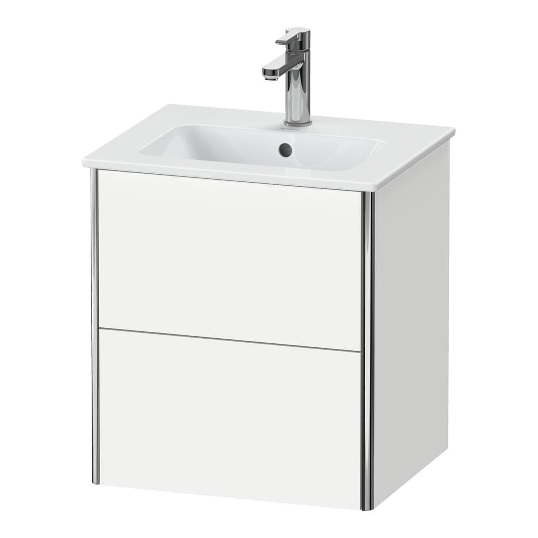 Duravit XSquare – Έπιπλο Νιπτήρα – 510 mm, 2 συρτάρια, νιπτήρας κέντρο, Compact – White Matt, Decor (XS430601818)