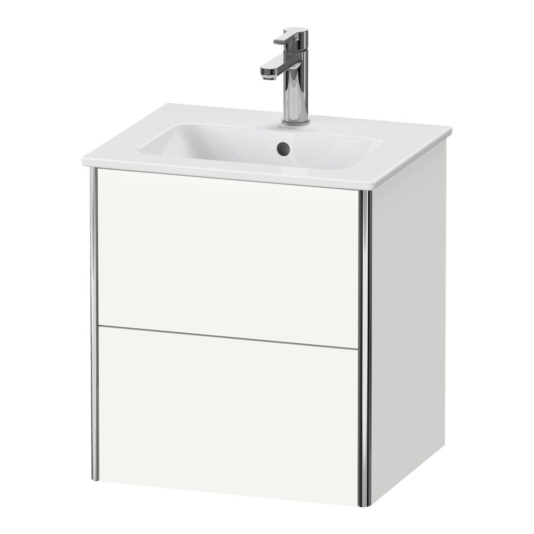 Duravit XSquare – Έπιπλο Νιπτήρα – 510 mm, 2 συρτάρια, νιπτήρας κέντρο, Compact – White Satin Matt, Lacquer (XS430603636)