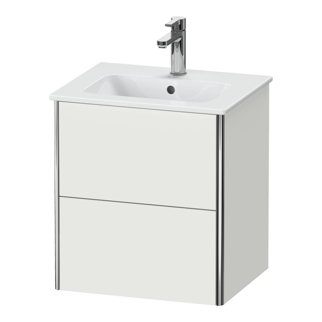 Duravit XSquare – Έπιπλο Νιπτήρα – 510 mm, 2 συρτάρια, νιπτήρας κέντρο, Compact – Nordic white Satin Matt, Lacquer (XS430603939)