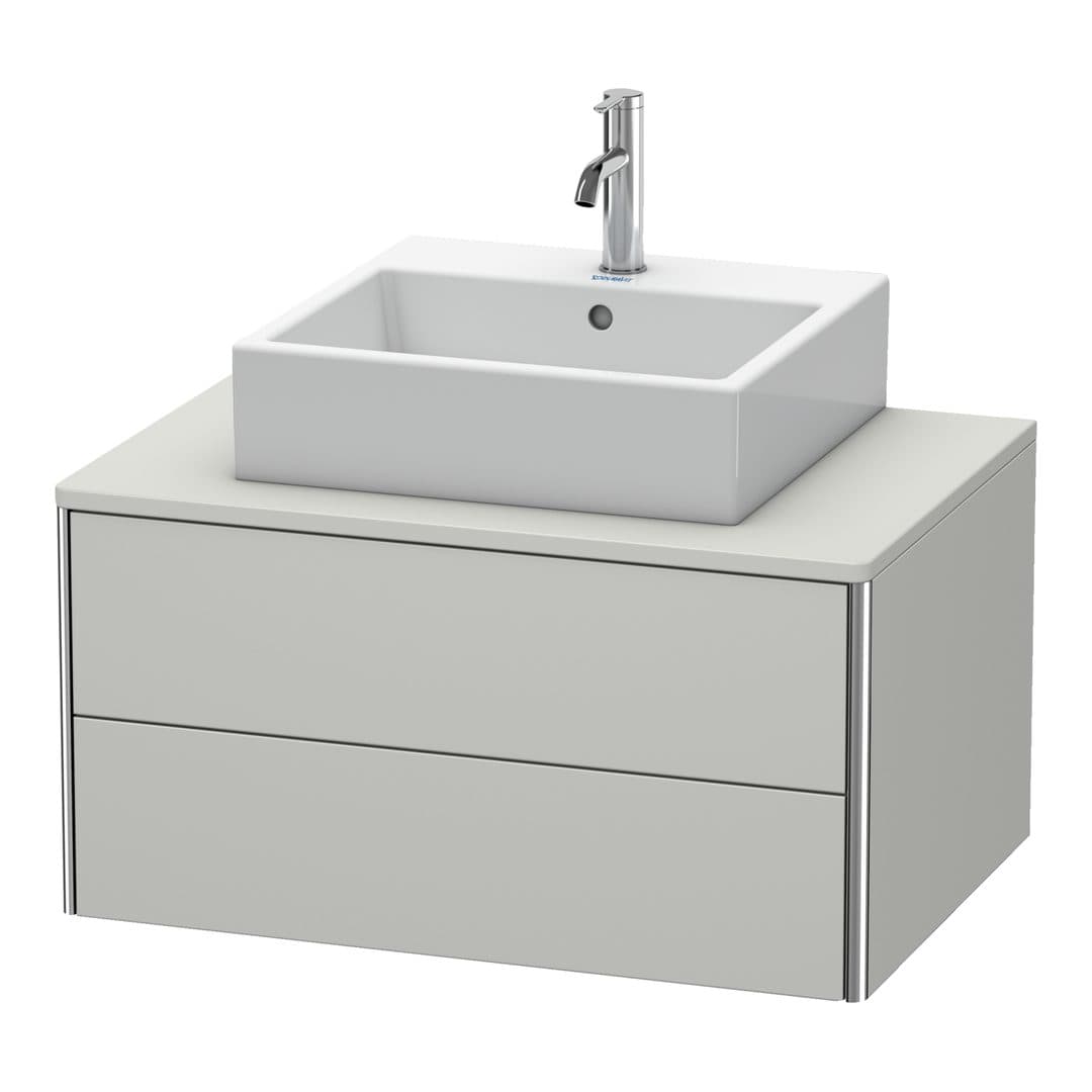 Duravit XSquare – Έπιπλο Νιπτήρα – 800 mm, για κονσόλα, 2 συρτάρια, νιπτήρας κέντρο, 800 x 548 x 400 mm – Concrete grey Matt, Decor (XS491000707)