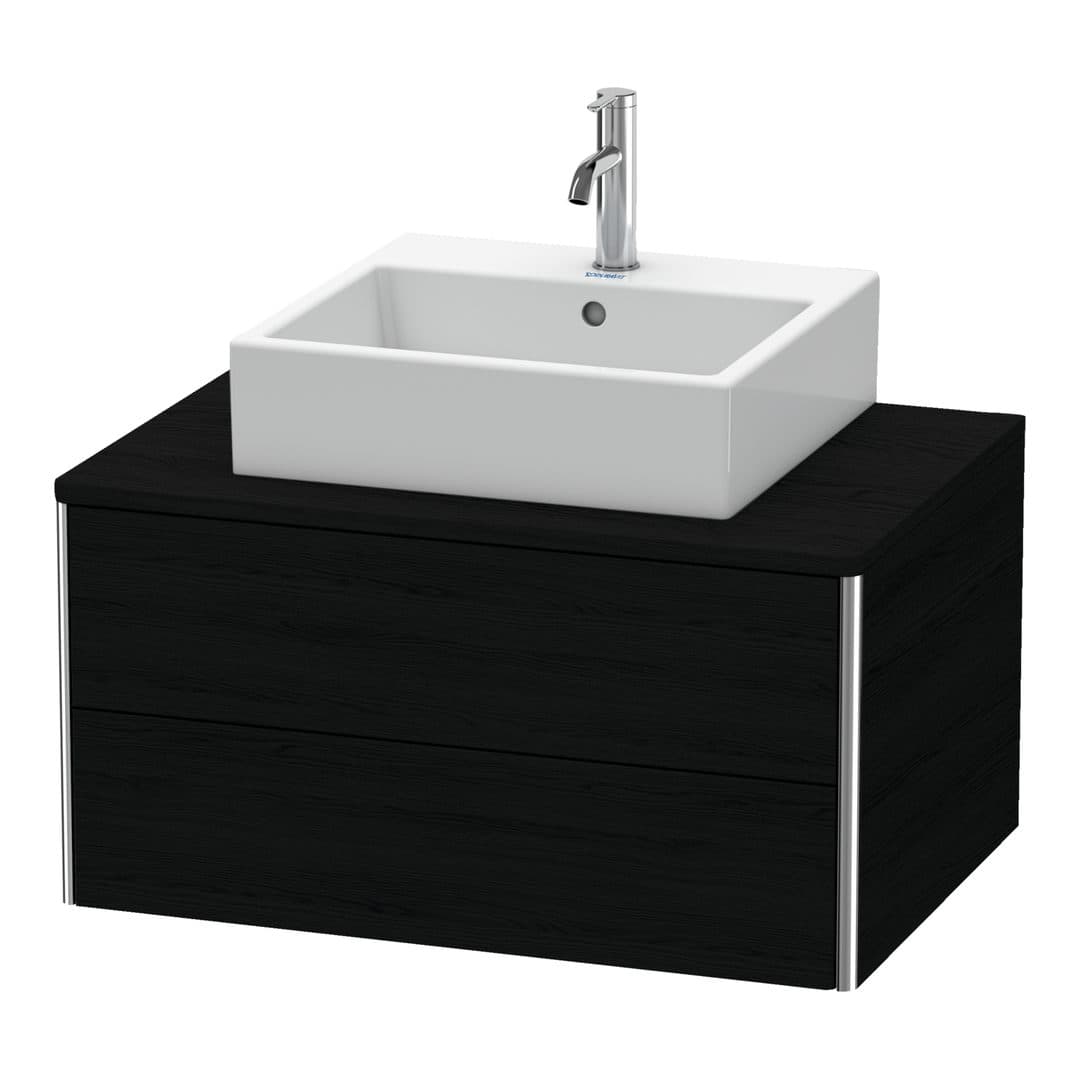 Duravit XSquare – Έπιπλο Νιπτήρα – 800 mm, για κονσόλα, 2 συρτάρια, νιπτήρας κέντρο, 800 x 548 x 400 mm – Black oak Matt, Decor (XS491001616)