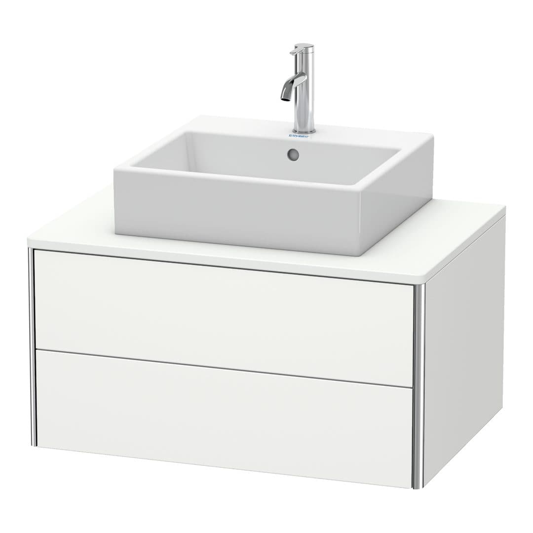Duravit XSquare – Έπιπλο Νιπτήρα – 800 mm, για κονσόλα, 2 συρτάρια, νιπτήρας κέντρο, 800 x 548 x 400 mm – Nordic white Satin Matt, Lacquer (XS491003939)