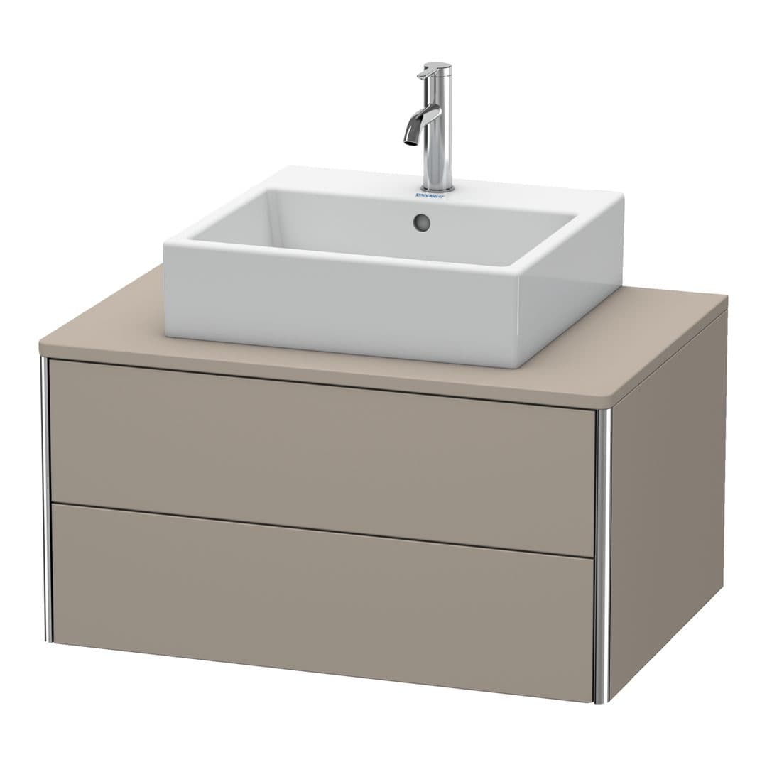 Duravit XSquare – Έπιπλο Νιπτήρα – 800 mm, για κονσόλα, 2 συρτάρια, νιπτήρας κέντρο, 800 x 548 x 400 mm – Basalte Matt, Decor (XS491004343)