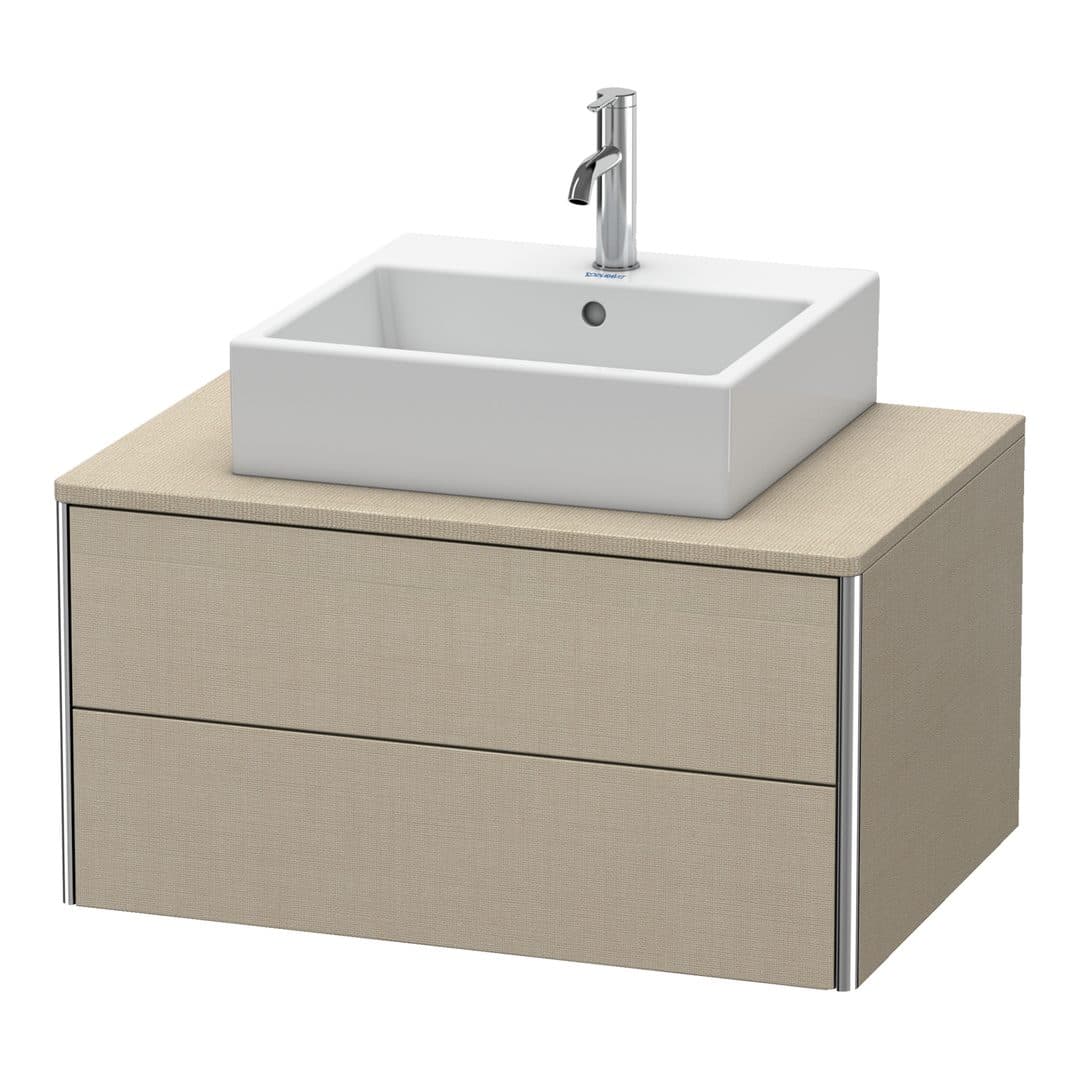 Duravit XSquare – Έπιπλο Νιπτήρα – 800 mm, για κονσόλα, 2 συρτάρια, νιπτήρας κέντρο, 800 x 548 x 400 mm – Linen Matt, Decor (XS491007575)