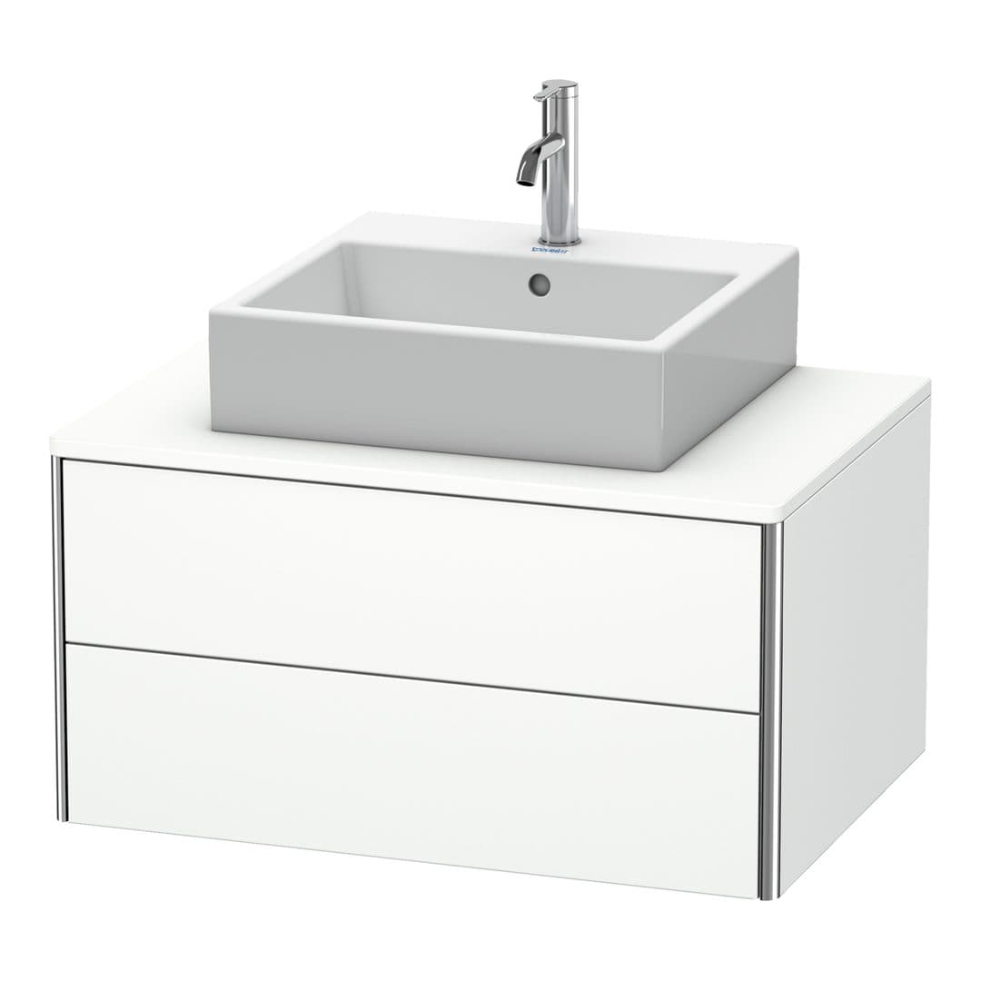 Duravit XSquare – Έπιπλο Νιπτήρα – 800 mm, για κονσόλα, 2 συρτάρια, νιπτήρας κέντρο, 800 x 548 x 400 mm – White Super Matt, Decor (XS491008484)