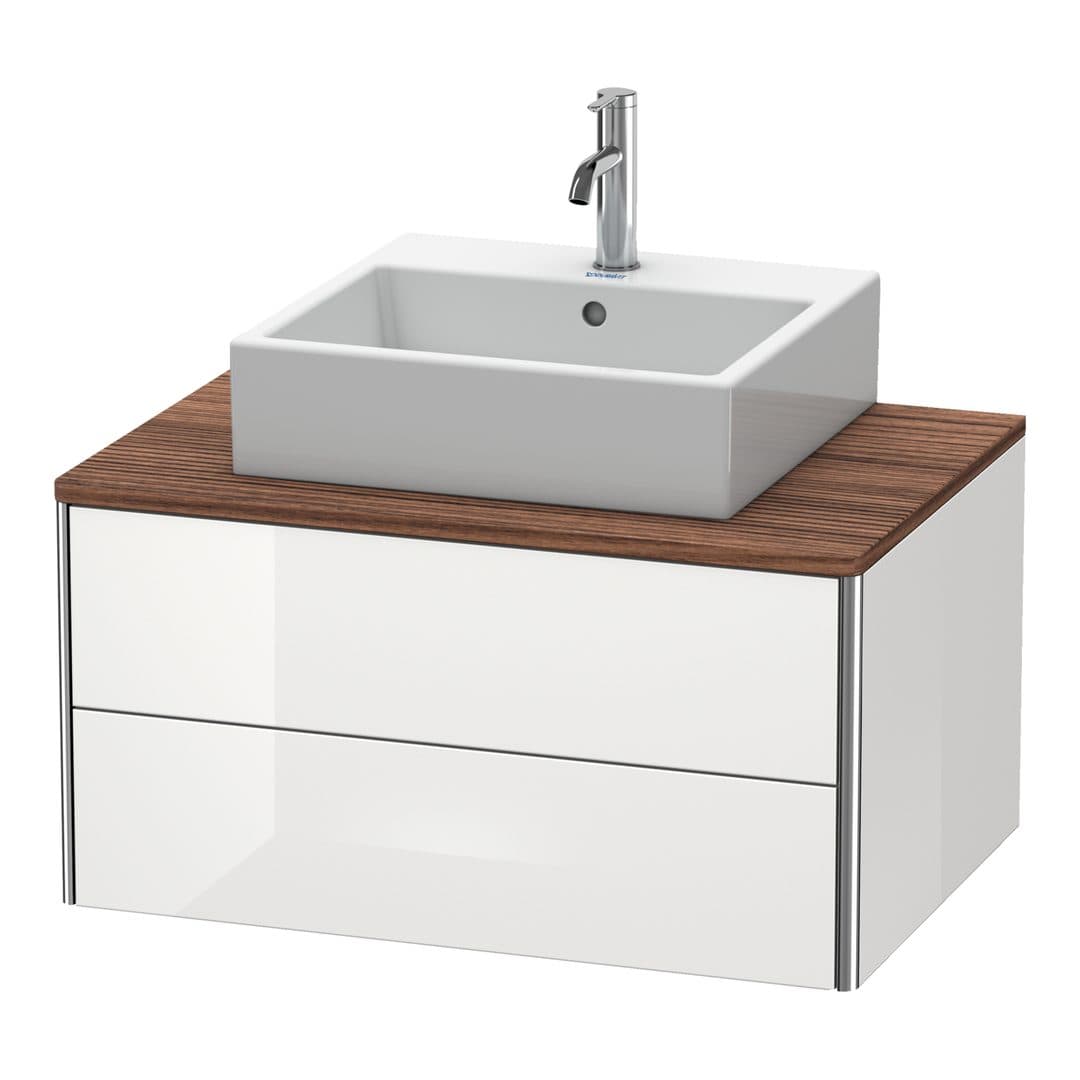 Duravit XSquare – Έπιπλο Νιπτήρα – 800 mm, για κονσόλα, 2 συρτάρια, νιπτήρας κέντρο, 800 x 548 x 400 mm – White High Gloss, Lacquer (XS491008585)