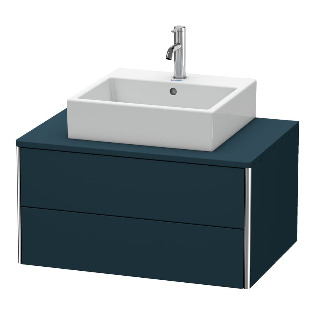 Duravit XSquare – Έπιπλο Νιπτήρα – 800 mm, για κονσόλα, 2 συρτάρια, νιπτήρας κέντρο, 800 x 548 x 400 mm – Night blue Satin Matt, Lacquer (XS491009898)