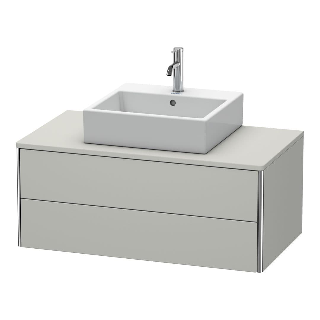 Duravit XSquare – Έπιπλο Νιπτήρα – 1000 mm, για κονσόλα, 2 συρτάρια, νιπτήρας κέντρο, 1000 x 548 x 400 mm – Concrete grey Matt, Decor (XS491100707)