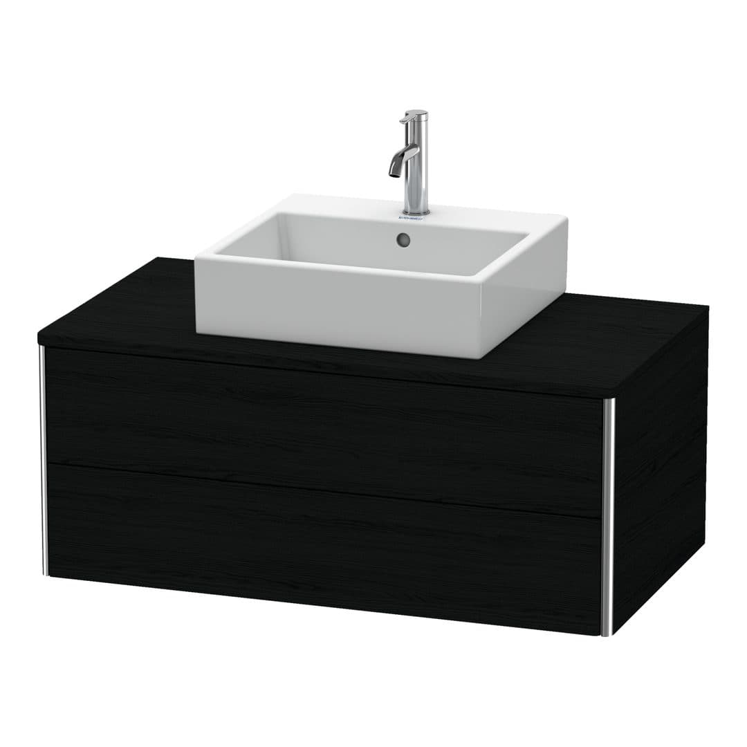 Duravit XSquare – Έπιπλο Νιπτήρα – 1000 mm, για κονσόλα, 2 συρτάρια, νιπτήρας κέντρο, 1000 x 548 x 400 mm – Black oak Matt, Decor (XS491101616)