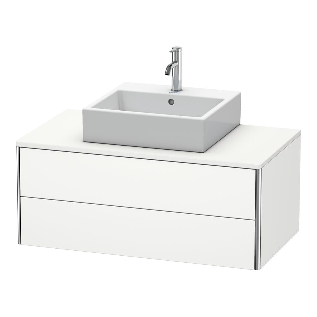 Duravit XSquare – Έπιπλο Νιπτήρα – 1000 mm, για κονσόλα, 2 συρτάρια, νιπτήρας κέντρο, 1000 x 548 x 400 mm – White Satin Matt, Lacquer (XS491103636)