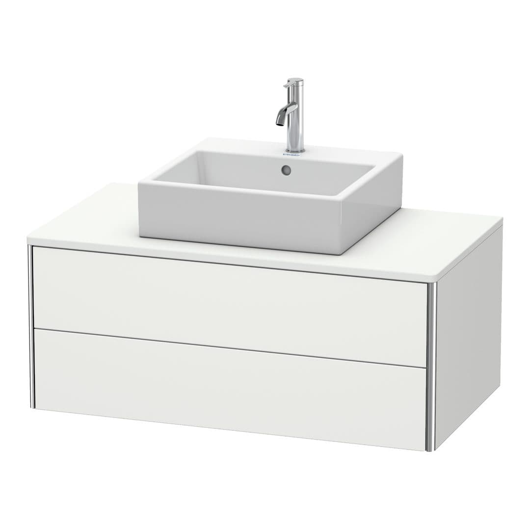 Duravit XSquare – Έπιπλο Νιπτήρα – 1000 mm, για κονσόλα, 2 συρτάρια, νιπτήρας κέντρο, 1000 x 548 x 400 mm – Nordic white Satin Matt, Lacquer (XS491103939)