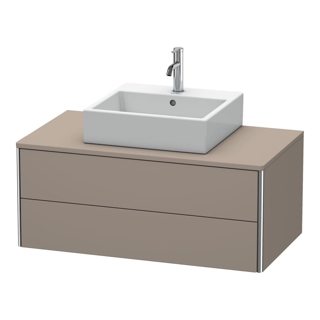Duravit XSquare – Έπιπλο Νιπτήρα – 1000 mm, για κονσόλα, 2 συρτάρια, νιπτήρας κέντρο, 1000 x 548 x 400 mm – Basalte Matt, Decor (XS491104343)