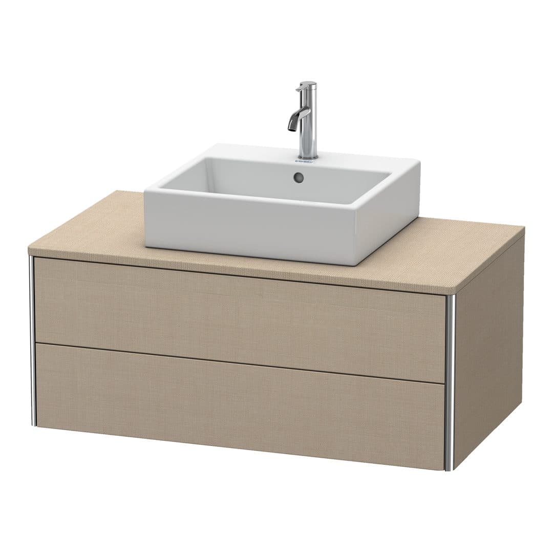Duravit XSquare – Έπιπλο Νιπτήρα – 1000 mm, για κονσόλα, 2 συρτάρια, νιπτήρας κέντρο, 1000 x 548 x 400 mm – Linen Matt, Decor (XS491107575)