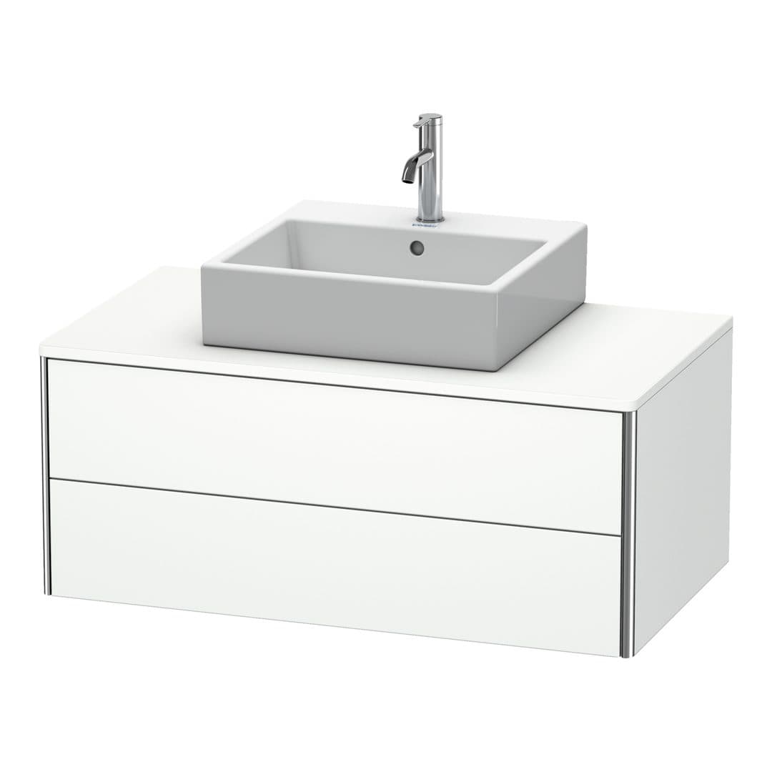 Duravit XSquare – Έπιπλο Νιπτήρα – 1000 mm, για κονσόλα, 2 συρτάρια, νιπτήρας κέντρο, 1000 x 548 x 400 mm – White Super Matt, Decor (XS491108484)
