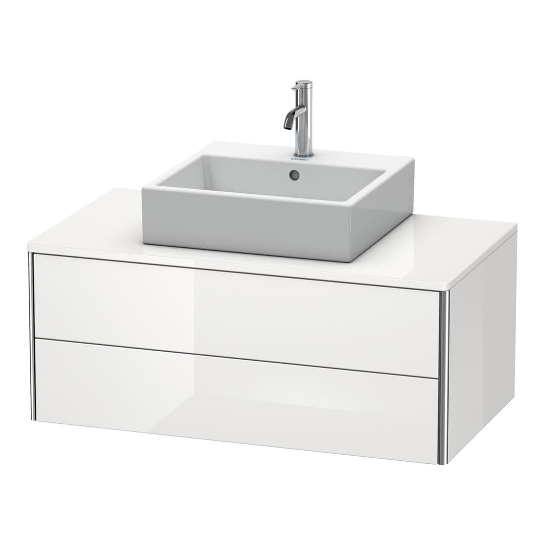 Duravit XSquare – Έπιπλο Νιπτήρα – 1000 mm, για κονσόλα, 2 συρτάρια, νιπτήρας κέντρο, 1000 x 548 x 400 mm – White High Gloss, Lacquer (XS491108585)