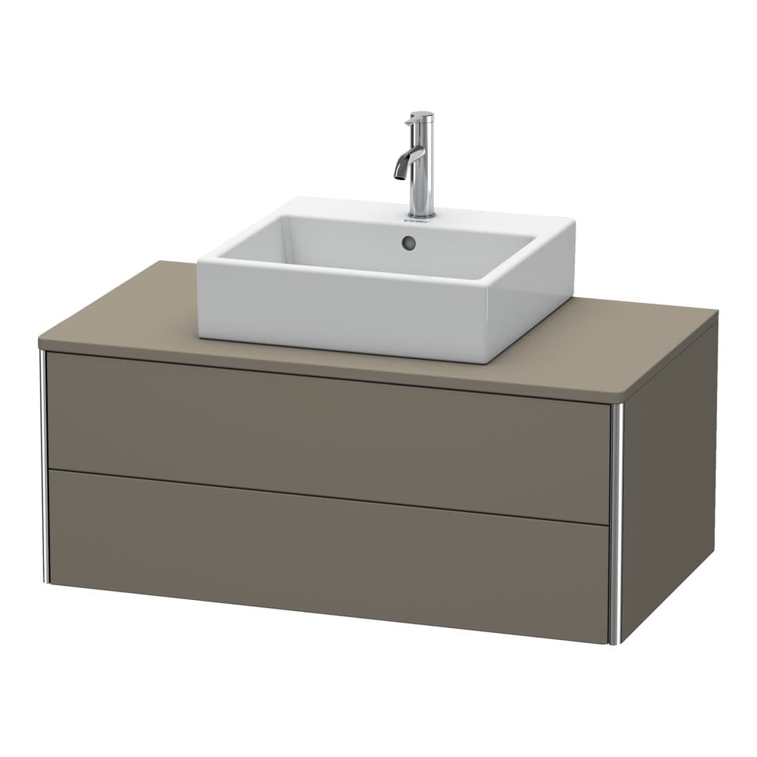 Duravit XSquare – Έπιπλο Νιπτήρα – 1000 mm, για κονσόλα, 2 συρτάρια, νιπτήρας κέντρο, 1000 x 548 x 400 mm – Flannel Grey Satin Matt, Lacquer (XS491109090)