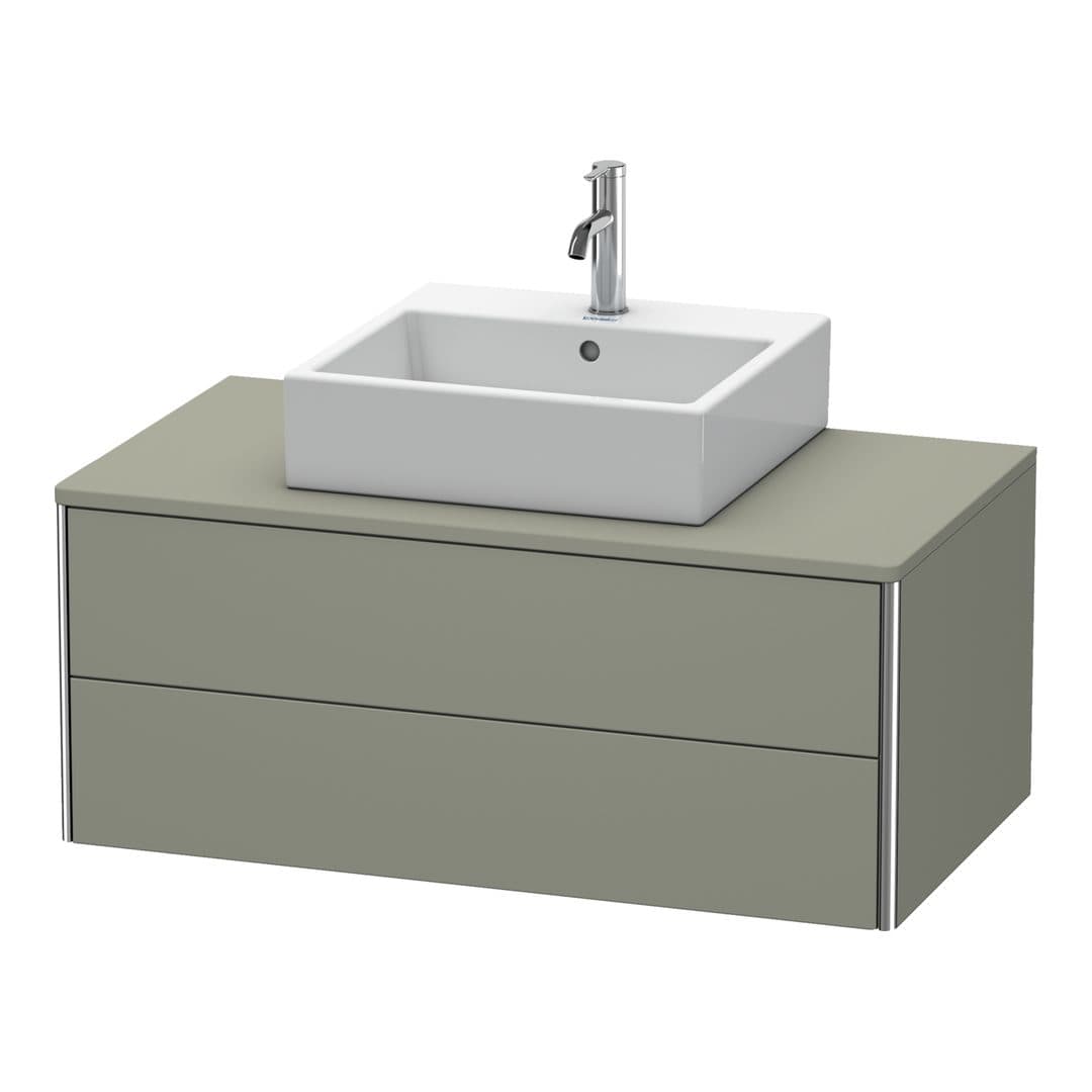 Duravit XSquare – Έπιπλο Νιπτήρα – 1000 mm, για κονσόλα, 2 συρτάρια, νιπτήρας κέντρο, 1000 x 548 x 400 mm – Stone grey Satin Matt, Lacquer (XS491109292)