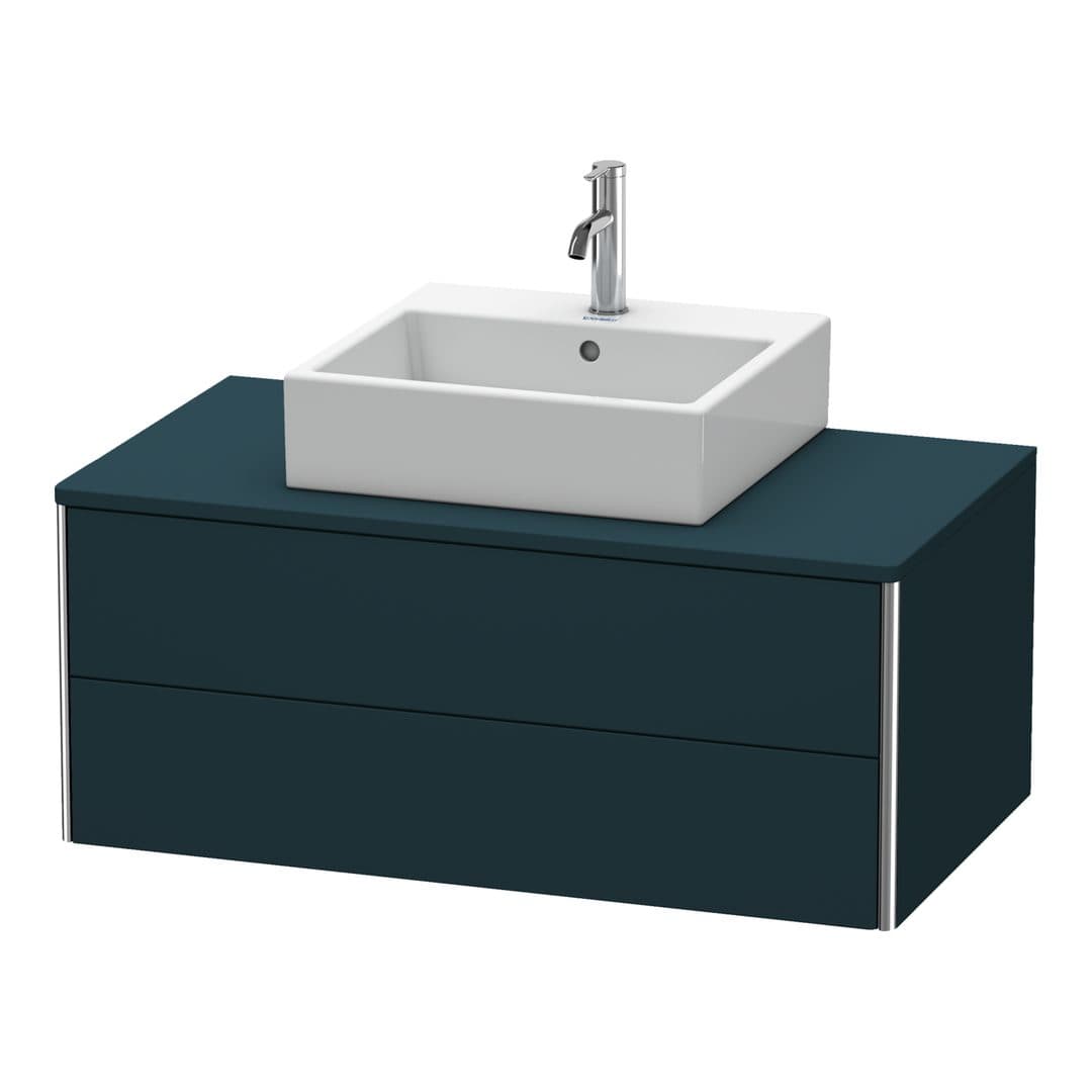 Duravit XSquare – Έπιπλο Νιπτήρα – 1000 mm, για κονσόλα, 2 συρτάρια, νιπτήρας κέντρο, 1000 x 548 x 400 mm – Night blue Satin Matt, Lacquer (XS491109898)