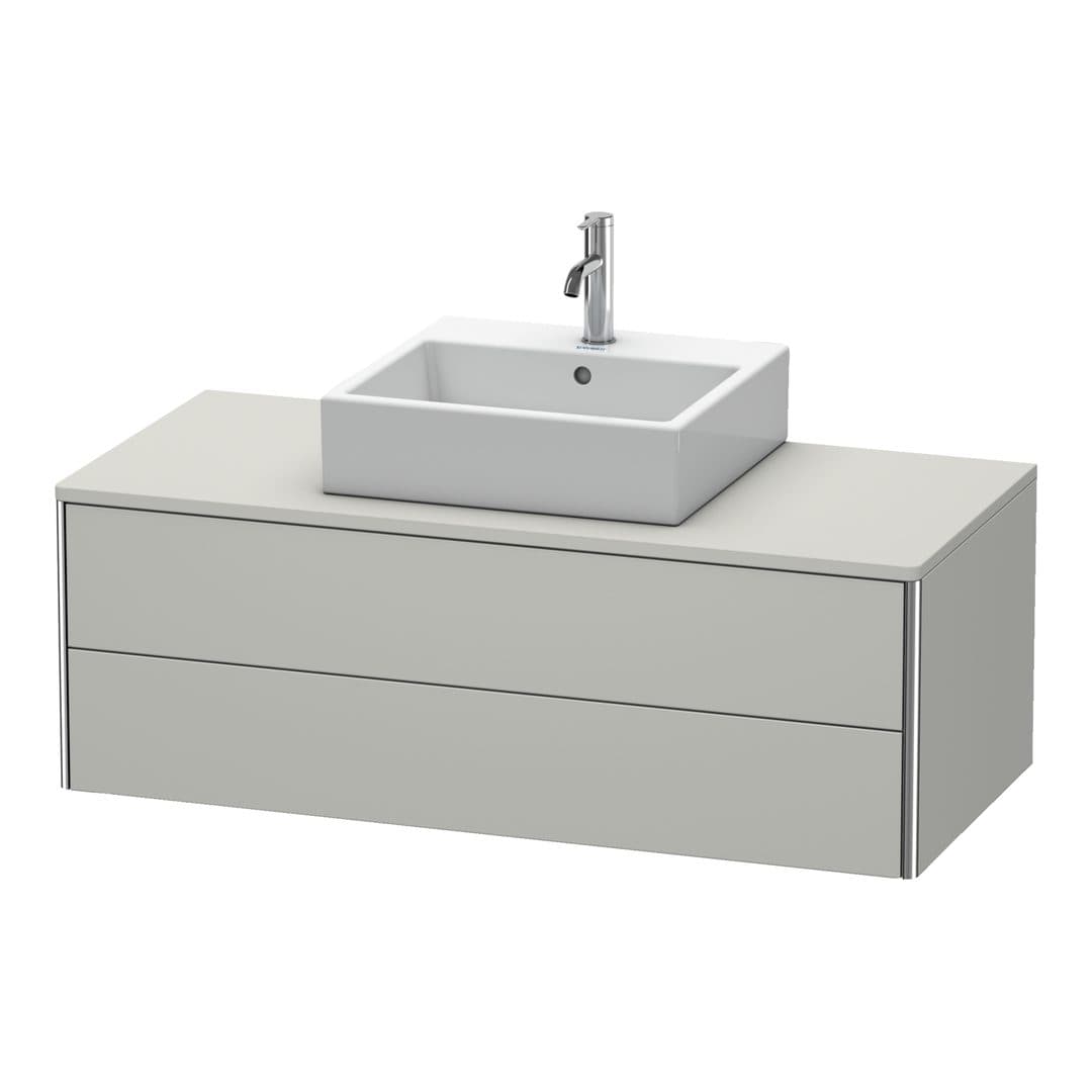 Duravit XSquare – Έπιπλο Νιπτήρα – 1200 mm, για κονσόλα, 2 συρτάρια, νιπτήρας κέντρο, 1200 x 548 x 400 mm – Concrete grey Matt, Decor (XS491200707)