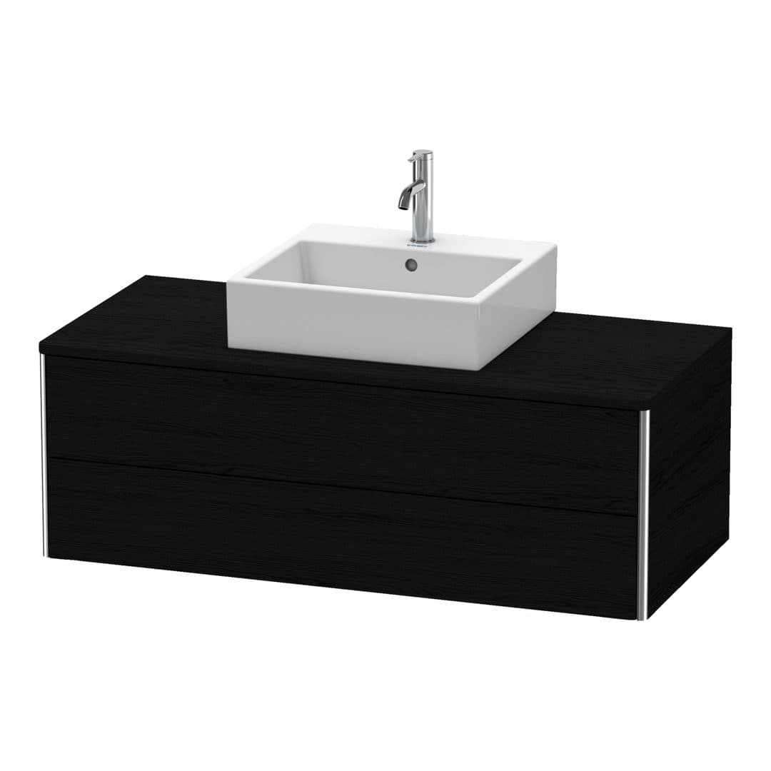 Duravit XSquare – Έπιπλο Νιπτήρα – 1200 mm, για κονσόλα, 2 συρτάρια, νιπτήρας κέντρο, 1200 x 548 x 400 mm – Black oak Matt, Decor (XS491201616)