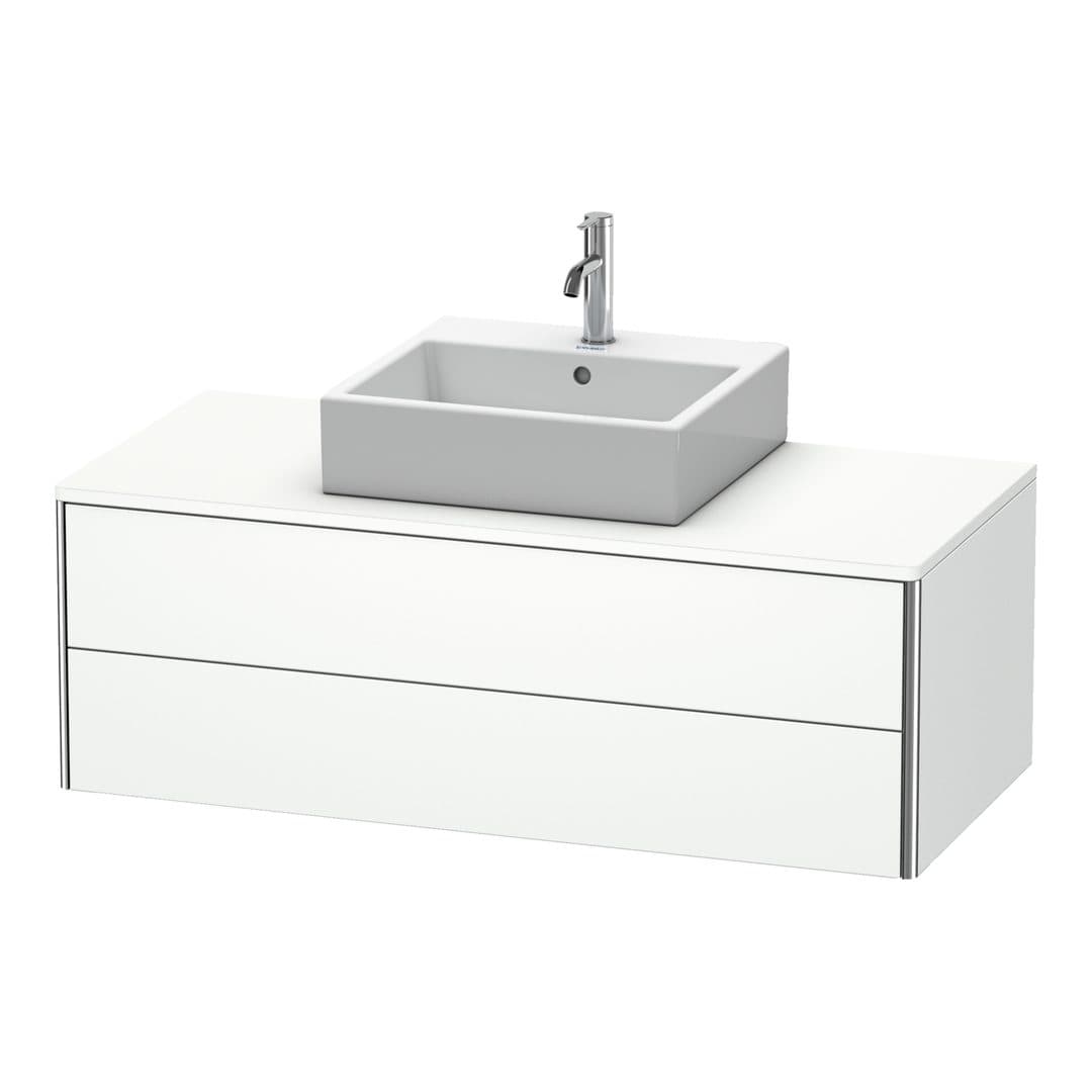 Duravit XSquare – Έπιπλο Νιπτήρα – 1200 mm, για κονσόλα, 2 συρτάρια, νιπτήρας κέντρο, 1200 x 548 x 400 mm – White Matt, Decor (XS491201818)