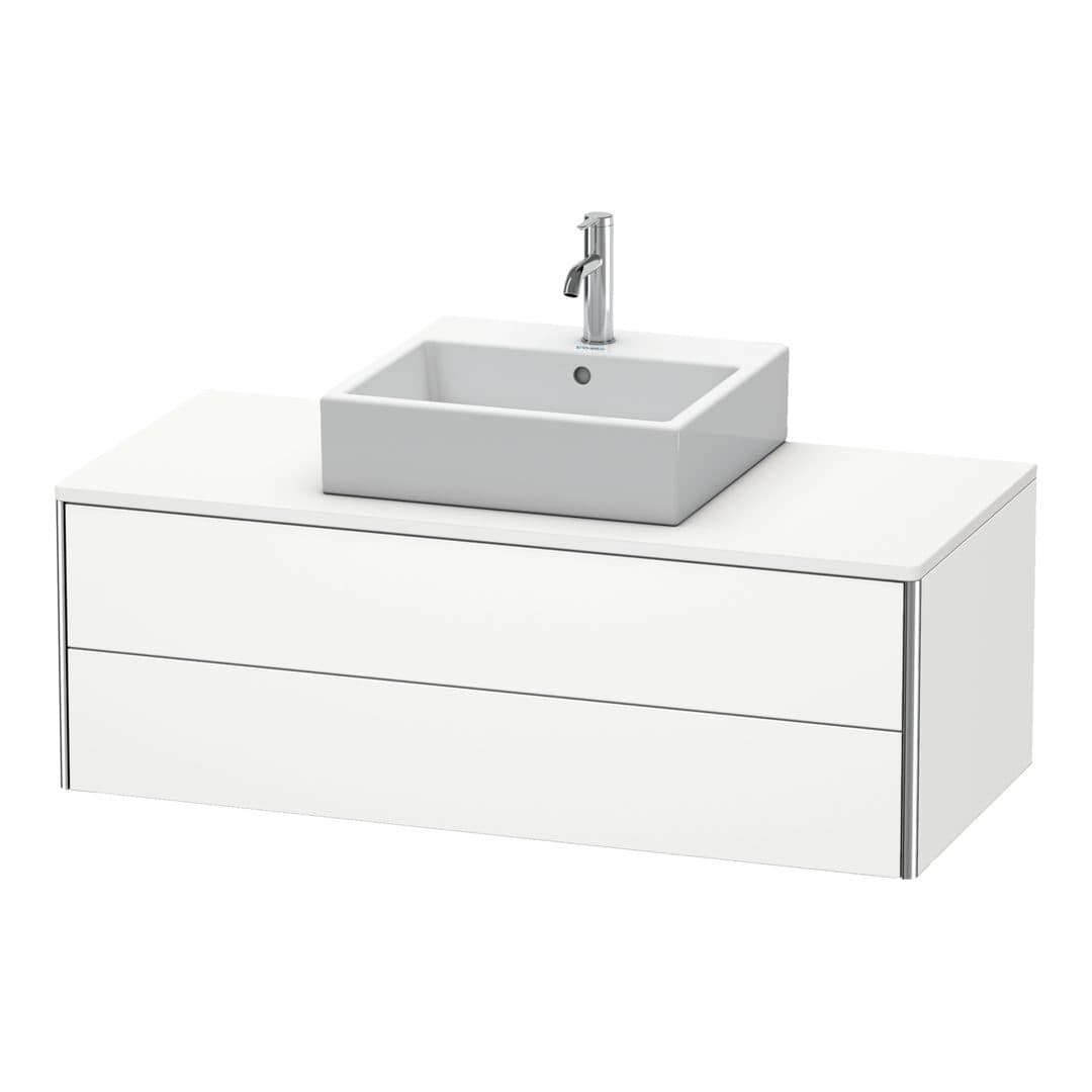 Duravit XSquare – Έπιπλο Νιπτήρα – 1200 mm, για κονσόλα, 2 συρτάρια, νιπτήρας κέντρο, 1200 x 548 x 400 mm – White Satin Matt, Lacquer (XS491203636)