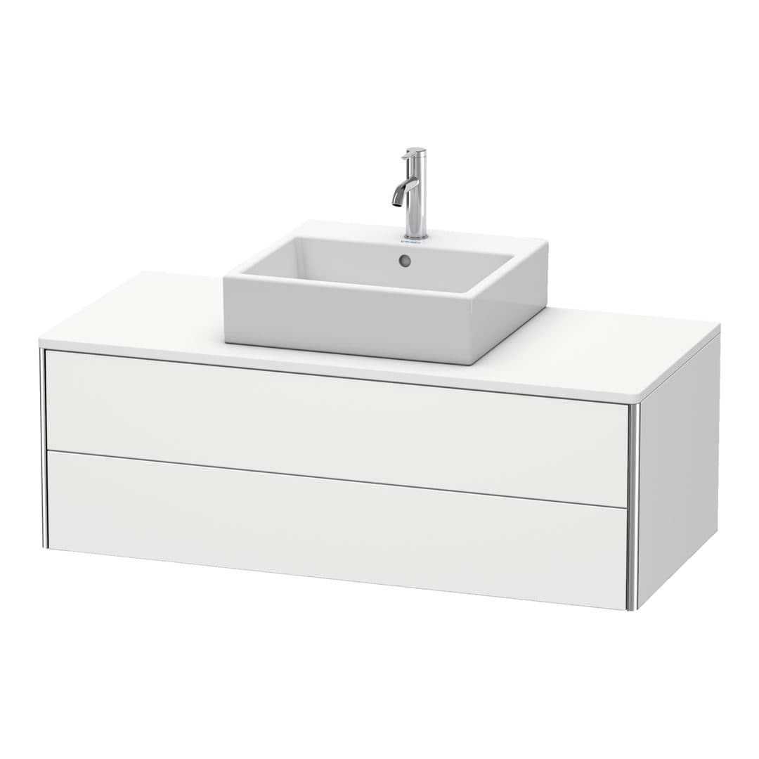 Duravit XSquare – Έπιπλο Νιπτήρα – 1200 mm, για κονσόλα, 2 συρτάρια, νιπτήρας κέντρο, 1200 x 548 x 400 mm – Nordic white Satin Matt, Lacquer (XS491203939)
