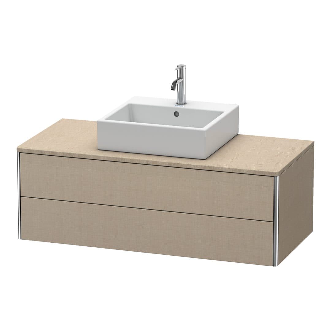 Duravit XSquare – Έπιπλο Νιπτήρα – 1200 mm, για κονσόλα, 2 συρτάρια, νιπτήρας κέντρο, 1200 x 548 x 400 mm – Linen Matt, Decor (XS491207575)