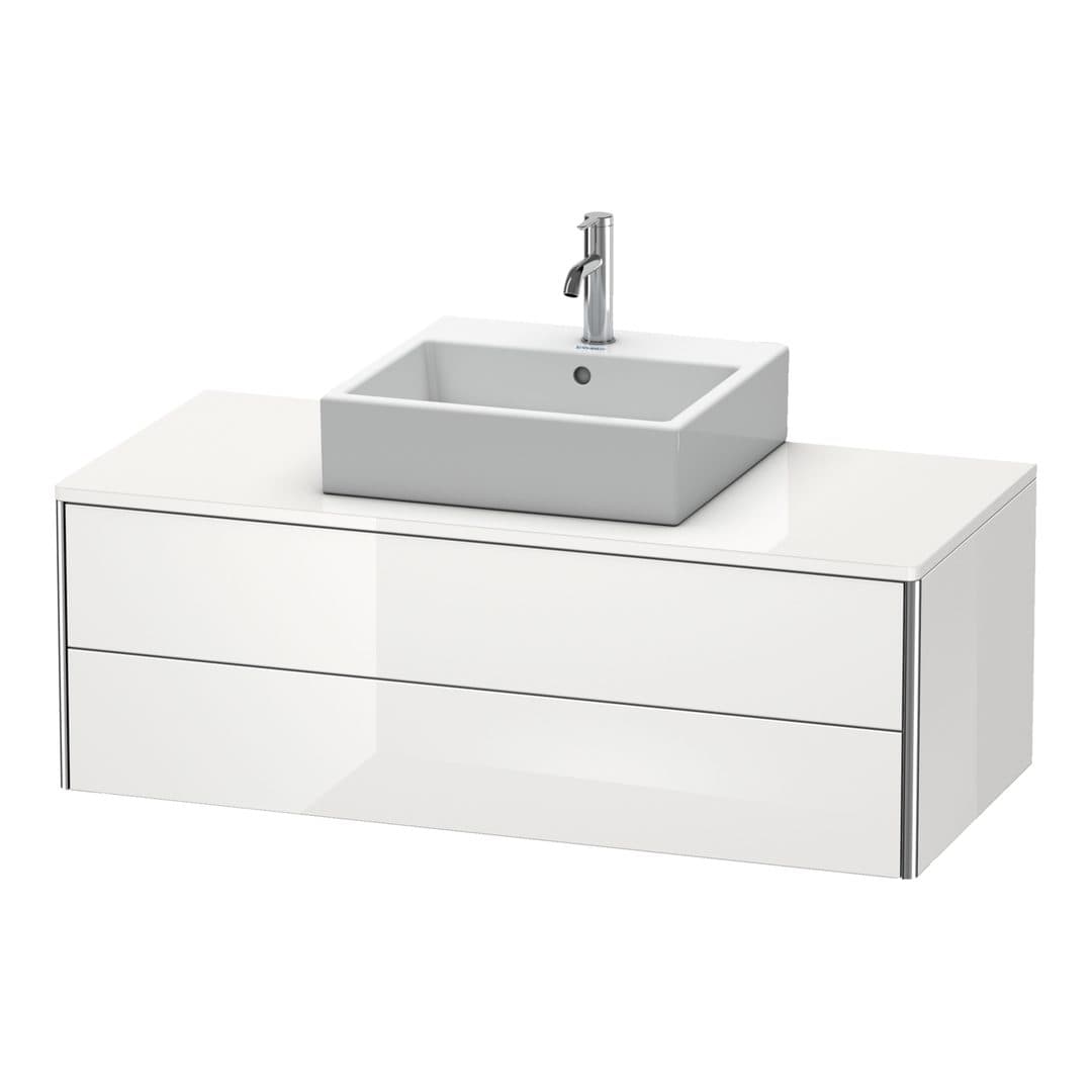 Duravit XSquare – Έπιπλο Νιπτήρα – 1200 mm, για κονσόλα, 2 συρτάρια, νιπτήρας κέντρο, 1200 x 548 x 400 mm – White High Gloss, Lacquer (XS491208585)
