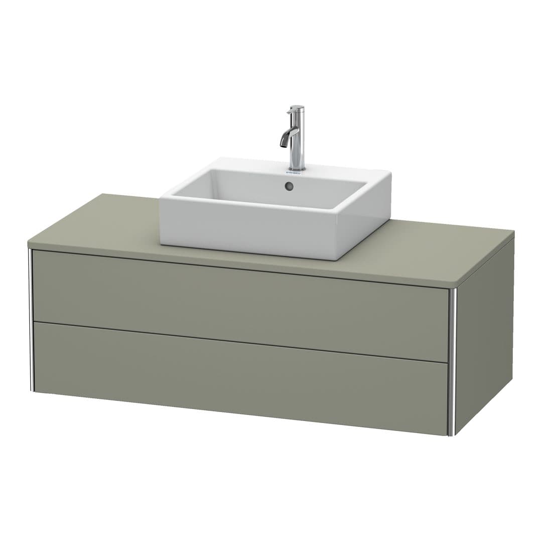 Duravit XSquare – Έπιπλο Νιπτήρα – 1200 mm, για κονσόλα, 2 συρτάρια, νιπτήρας κέντρο, 1200 x 548 x 400 mm – Stone grey Satin Matt, Lacquer (XS491209292)