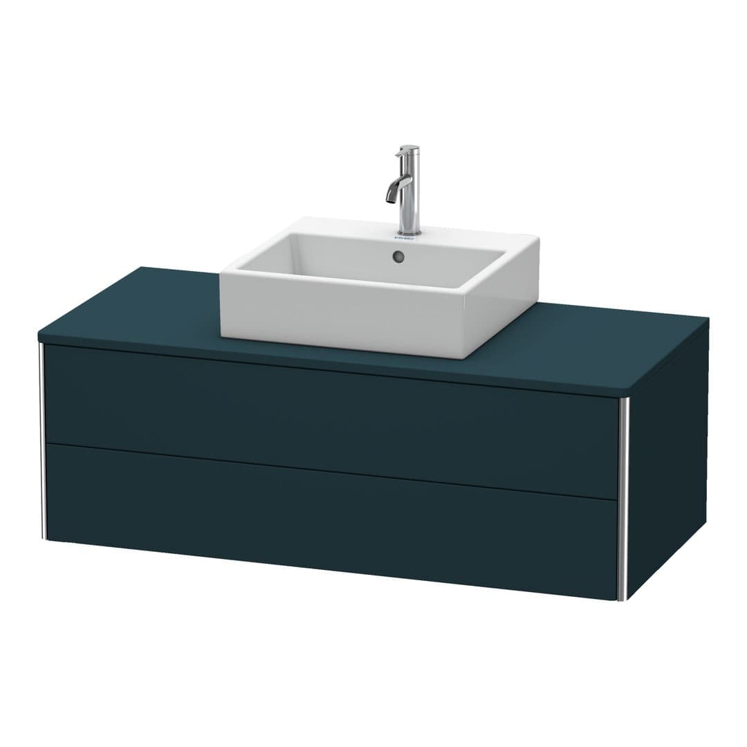 Duravit XSquare – Έπιπλο Νιπτήρα – 1200 mm, για κονσόλα, 2 συρτάρια, νιπτήρας κέντρο, 1200 x 548 x 400 mm – Night blue Satin Matt, Lacquer (XS491209898)