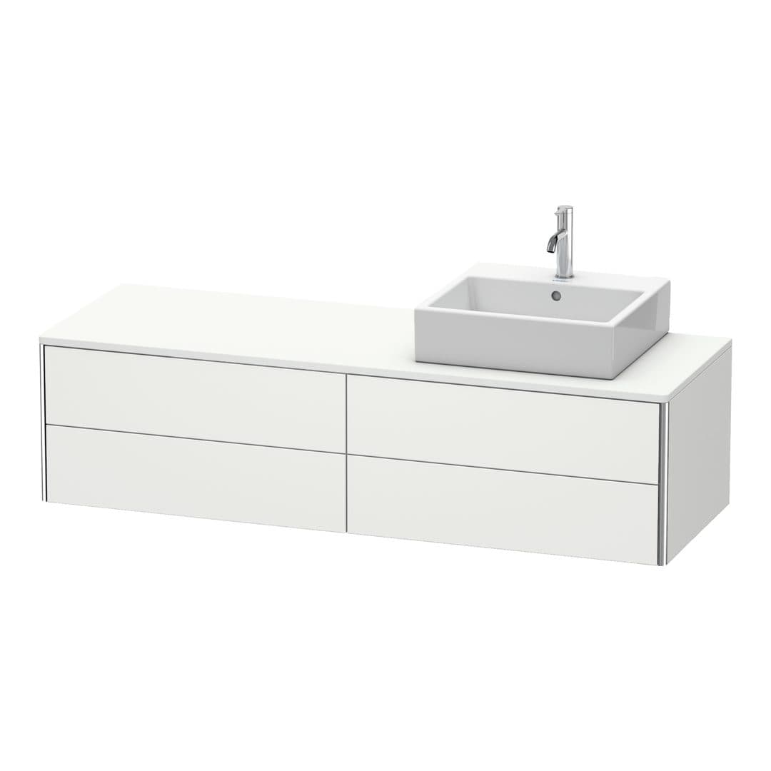 Duravit XSquare – Έπιπλο Νιπτήρα – 1600 mm, για κονσόλα, 4 συρτάρια, νιπτήρας δεξιά, 1600 x 548 x 400 mm – Nordic white Satin Matt, Lacquer (XS4914R3939)