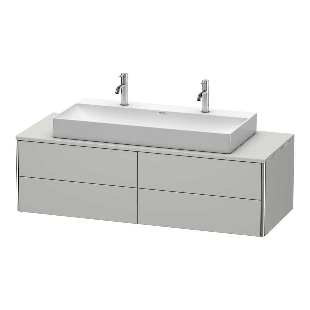 Duravit XSquare – Έπιπλο Νιπτήρα – 1400 mm, για κονσόλα, 4 συρτάρια, νιπτήρας κέντρο, 1400 x 548 x 400 mm – Concrete grey Matt, Decor (XS4915M0707)