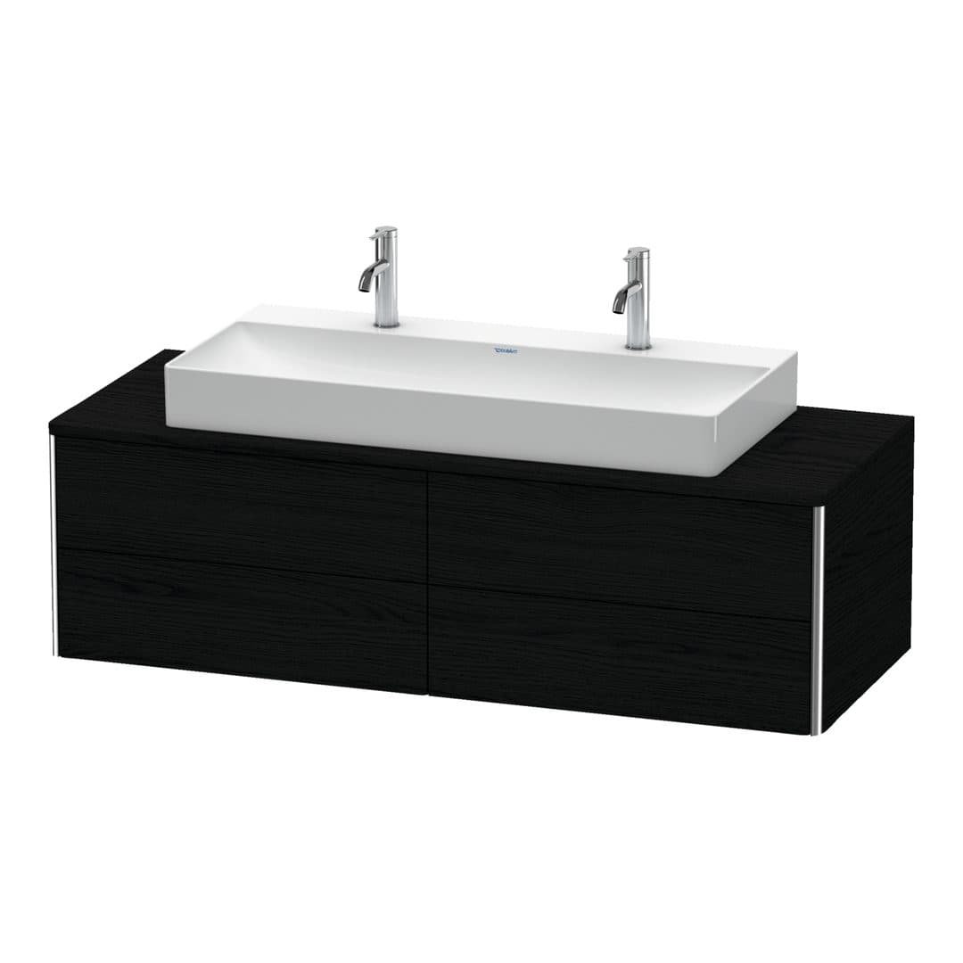 Duravit XSquare – Έπιπλο Νιπτήρα – 1400 mm, για κονσόλα, 4 συρτάρια, νιπτήρας κέντρο, 1400 x 548 x 400 mm – Black oak Matt, Decor (XS4915M1616)