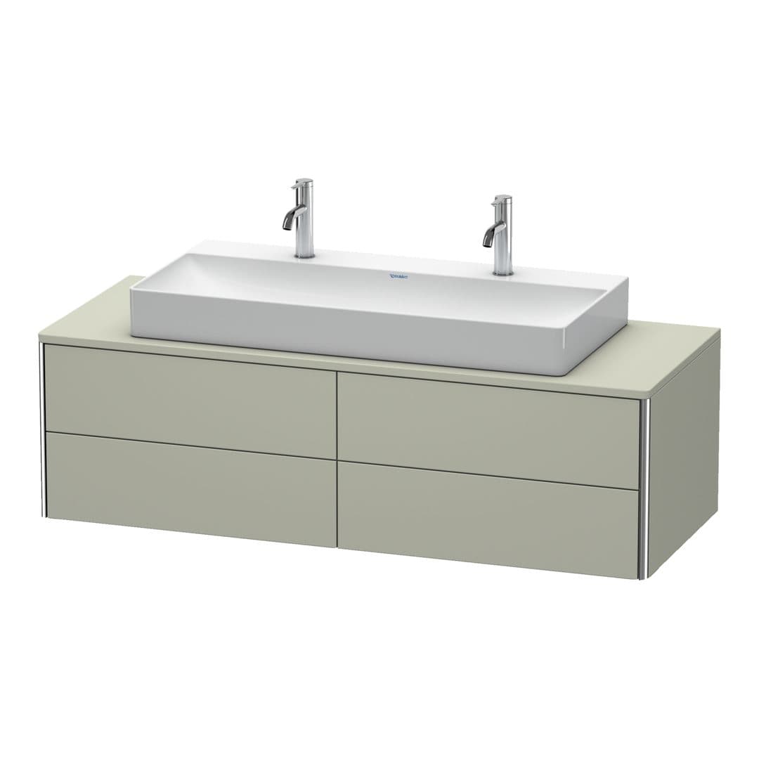 Duravit XSquare – Έπιπλο Νιπτήρα – 1400 mm, για κονσόλα, 4 συρτάρια, νιπτήρας κέντρο, 1400 x 548 x 400 mm – Taupe Satin Matt, Lacquer (XS4915M6060)