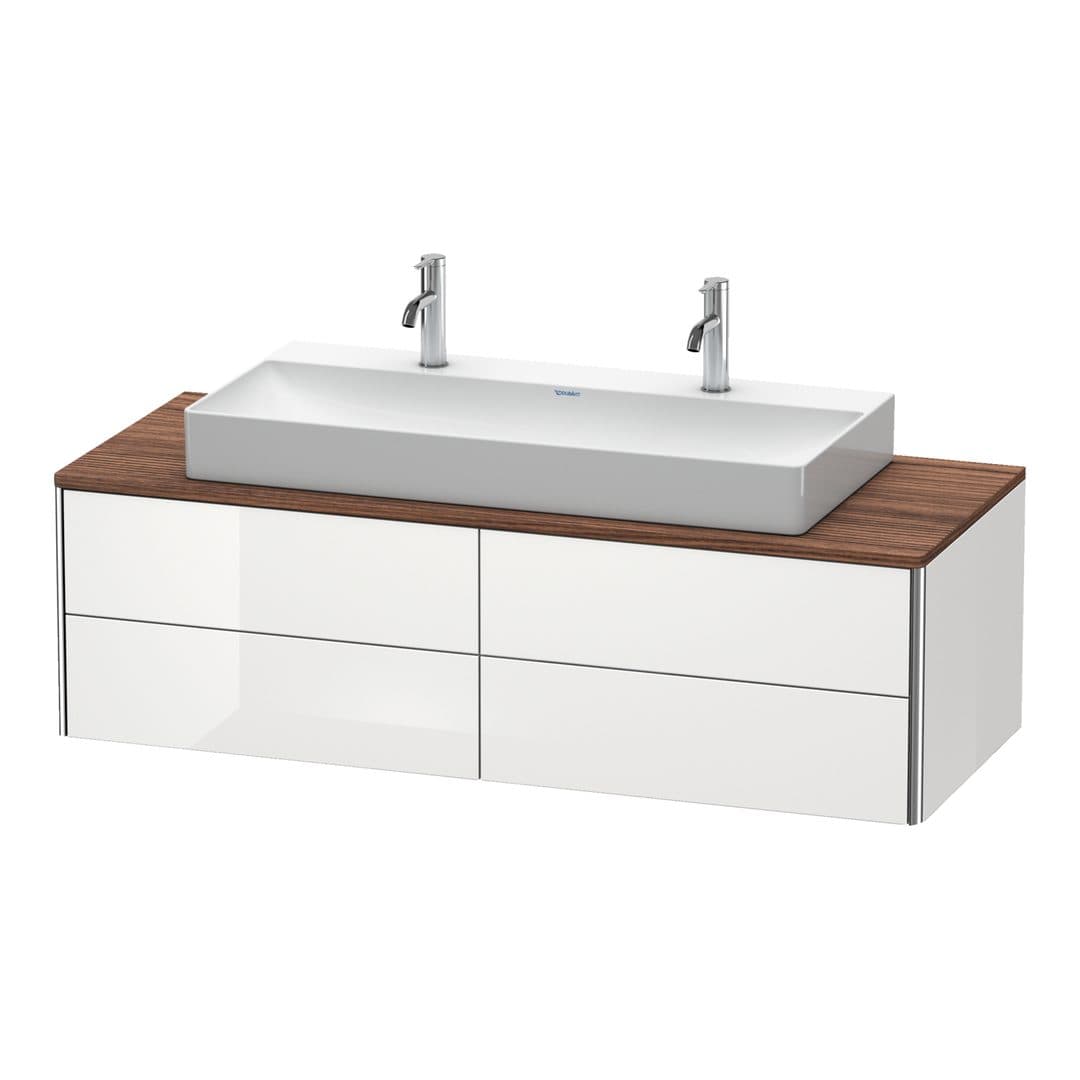 Duravit XSquare – Έπιπλο Νιπτήρα – 1400 mm, για κονσόλα, 4 συρτάρια, νιπτήρας κέντρο, 1400 x 548 x 400 mm – White High Gloss, Lacquer (XS4915M8585)